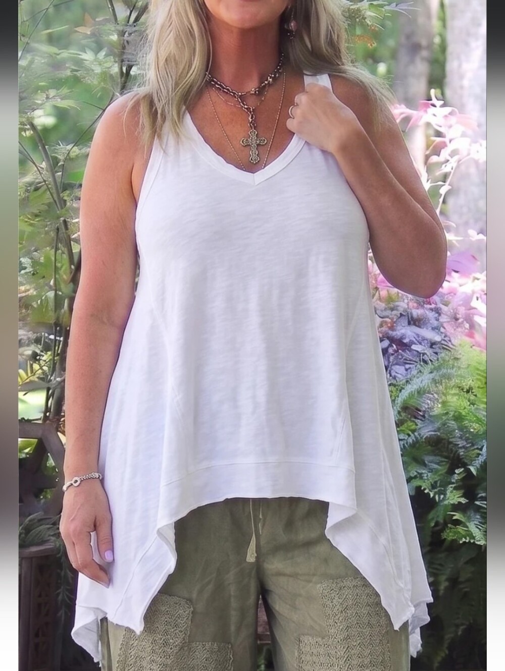 🔥BRAND NEW Beyond The Moon Tank - Parchment, Jaded Gypsy, Tank Top, NEW COLOR